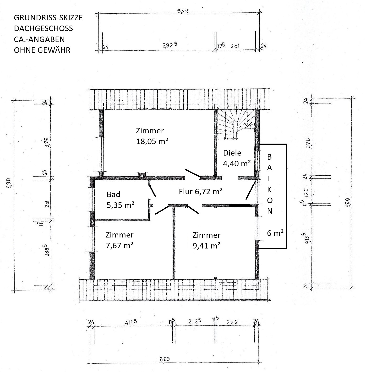 Grundriss Dachgeschoss Exposé Grundriss Dachgeschoss Exposé